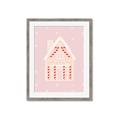 Picture of Pink Gingerbread House _GroupedProduct_Rectangle_Portrait_Framed_Matted_
