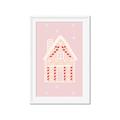 Picture of Pink Gingerbread House _GroupedProduct_Rectangle_Portrait_Framed_Matted_