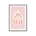 Picture of Pink Gingerbread House _GroupedProduct_Rectangle_Portrait_Framed_Matted_