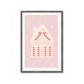 Picture of Pink Gingerbread House _GroupedProduct_Rectangle_Portrait_Framed_Matted_