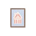 Picture of Blue Gingerbread House _GroupedProduct_Rectangle_Portrait_Framed_Matted_