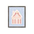Picture of Blue Gingerbread House _GroupedProduct_Rectangle_Portrait_Framed_Matted_