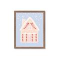 Picture of Blue Gingerbread House _GroupedProduct_Rectangle_Portrait_Framed_Matted_