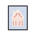 Picture of Blue Gingerbread House _GroupedProduct_Rectangle_Portrait_Framed_Matted_