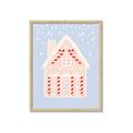 Picture of Blue Gingerbread House _GroupedProduct_Rectangle_Portrait_Framed_Matted_