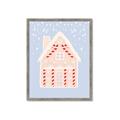 Picture of Blue Gingerbread House _GroupedProduct_Rectangle_Portrait_Framed_Matted_