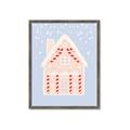 Picture of Blue Gingerbread House _GroupedProduct_Rectangle_Portrait_Framed_Matted_