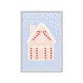 Picture of Blue Gingerbread House _GroupedProduct_Rectangle_Portrait_Framed_Matted_