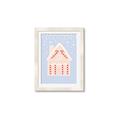 Picture of Blue Gingerbread House _GroupedProduct_Rectangle_Portrait_Framed_Matted_