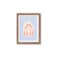 Picture of Blue Gingerbread House _GroupedProduct_Rectangle_Portrait_Framed_Matted_