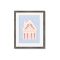 Picture of Blue Gingerbread House _GroupedProduct_Rectangle_Portrait_Framed_Matted_