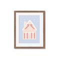 Picture of Blue Gingerbread House _GroupedProduct_Rectangle_Portrait_Framed_Matted_