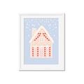 Picture of Blue Gingerbread House _GroupedProduct_Rectangle_Portrait_Framed_Matted_