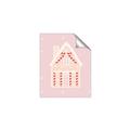 Picture of Pink Gingerbread House _GroupedProduct_Rectangle_Portrait_Unframed_Print_Only_