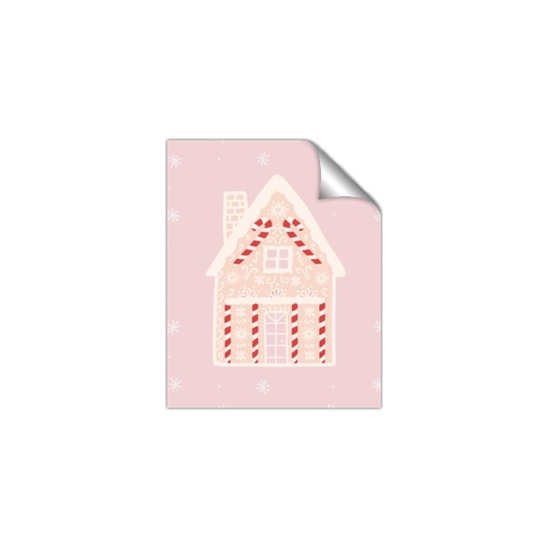 Picture of Pink Gingerbread House _GroupedProduct_Rectangle_Portrait_Unframed_Print_Only_