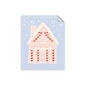 Picture of Blue Gingerbread House _GroupedProduct_Rectangle_Portrait_Unframed_Print_Only_
