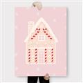 Picture of Pink Gingerbread House _GroupedProduct_Rectangle_Portrait_Canvas_