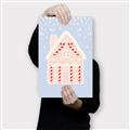 Picture of Blue Gingerbread House _GroupedProduct_Rectangle_Portrait_Canvas_