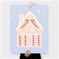 Picture of Blue Gingerbread House _GroupedProduct_Rectangle_Portrait_Canvas_