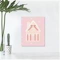 Picture of Pink Gingerbread House _GroupedProduct_Rectangle_Portrait_Canvas_