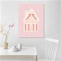 Picture of Pink Gingerbread House _GroupedProduct_Rectangle_Portrait_Canvas_