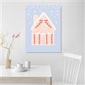 Picture of Blue Gingerbread House _GroupedProduct_Rectangle_Portrait_Canvas_