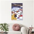 Picture of Christmas in Courchevel, France _GroupedProduct_Rectangle_Portrait_Canvas_Framed_