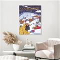 Picture of Christmas in Courchevel, France _GroupedProduct_Rectangle_Portrait_Canvas_Framed_