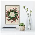 Picture of Holly Wreath _GroupedProduct_Rectangle_Portrait_Canvas_Framed_