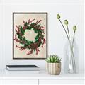 Picture of Holly Wreath _GroupedProduct_Rectangle_Portrait_Canvas_Framed_