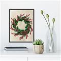Picture of Holly Wreath _GroupedProduct_Rectangle_Portrait_Canvas_Framed_