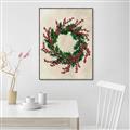 Picture of Holly Wreath _GroupedProduct_Rectangle_Portrait_Canvas_Framed_