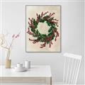 Picture of Holly Wreath _GroupedProduct_Rectangle_Portrait_Canvas_Framed_