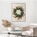 Picture of Holly Wreath _GroupedProduct_Rectangle_Portrait_Canvas_Framed_