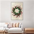 Picture of Holly Wreath _GroupedProduct_Rectangle_Portrait_Canvas_Framed_