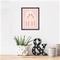 Picture of Pink Gingerbread House _GroupedProduct_Rectangle_Portrait_Canvas_Framed_