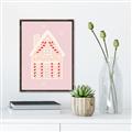 Picture of Pink Gingerbread House _GroupedProduct_Rectangle_Portrait_Canvas_Framed_