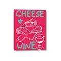 Picture of Cheese and Wine Typography Poster _GroupedProduct_Rectangle_Portrait_Canvas_