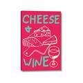Picture of Cheese and Wine Typography Poster _GroupedProduct_Rectangle_Portrait_Canvas_