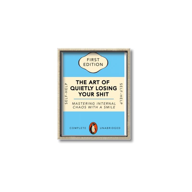 Picture of The Art of Shit Losing Typography Poster _GroupedProduct_Rectangle_Portrait_Canvas_Framed_