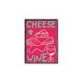 Picture of Cheese and Wine Typography Poster _GroupedProduct_Rectangle_Portrait_Canvas_Framed_