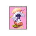 Picture of kanagawa burger _GroupedProduct_Rectangle_Portrait_Canvas_Framed_