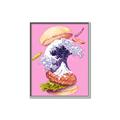 Picture of kanagawa burger _GroupedProduct_Rectangle_Portrait_Canvas_Framed_