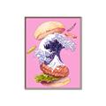 Picture of kanagawa burger _GroupedProduct_Rectangle_Portrait_Canvas_Framed_