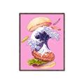 Picture of kanagawa burger _GroupedProduct_Rectangle_Portrait_Canvas_Framed_