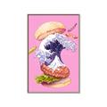 Picture of kanagawa burger _GroupedProduct_Rectangle_Portrait_Canvas_Framed_