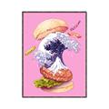 Picture of kanagawa burger _GroupedProduct_Rectangle_Portrait_Canvas_Framed_