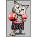 Picture of Boxing cat _GroupedProduct_Rectangle_Portrait_Canvas_Framed_