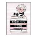 Picture of Stack of Fashion Books  _GroupedProduct_Rectangle_Portrait_Canvas_Framed_
