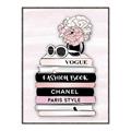 Picture of Stack of Fashion Books  _GroupedProduct_Rectangle_Portrait_Canvas_Framed_